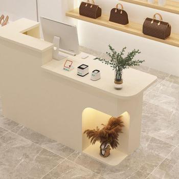 Großhandel B2B Rezeption Theke Bar Empfangstheke empfangstisch Counter Kassentisch Beige